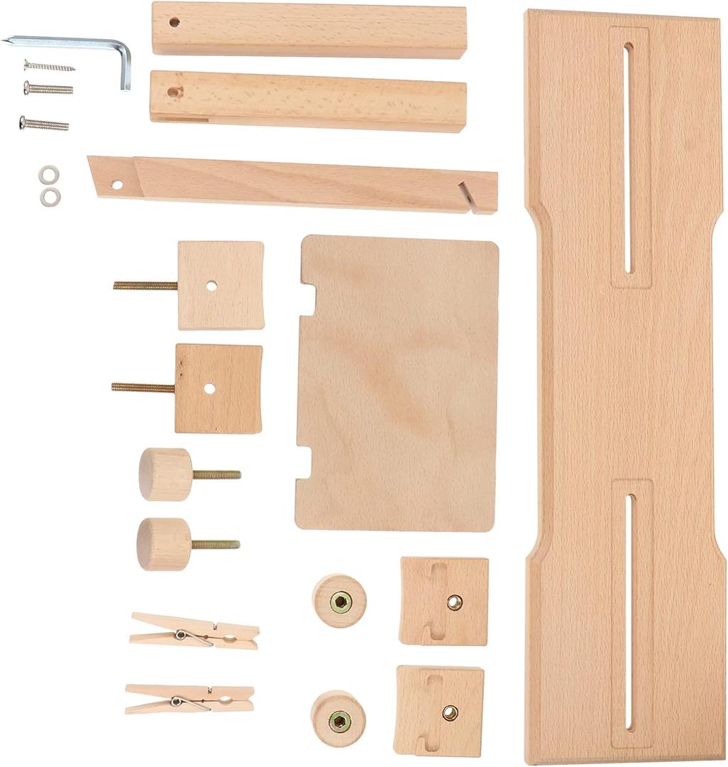 EXCEART 1 Set Desktop Embroidery Frame Needlework Lap Stand Embroidery Stand Embroidery Hoops Stand Sewing Thread Holder Frame Holder Wire Shelf Brackets Cross to Rotate Wood Clamp Frame