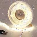 DC 5V USB COB LED Strip Light Natural White 4000K IP65 Waterproof CRI 93+ USB Powered 6.6ft/2M 640LEDs High Brightness Flexible LED Tape Lights
