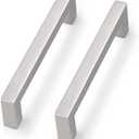 Probrico 4 Inch Satin Nickel Cabinet Pulls Stainless Steel, 30 Pack Door Cabinet Handles,Drawer Dresser Pull Knobs Kitchen Furniture Hardware for Cupboard Wardrobe,Total Lenght:4-1/2 Inch (114mm) (hole center 4")