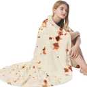 Admitrack Burrito Tortilla Blanket 47in, Double Sided Super Soft Flannel Throw, Gag Novelty Tortilla White Elephant Gift for Christmas Adults Kids Couples Parties (Beige)