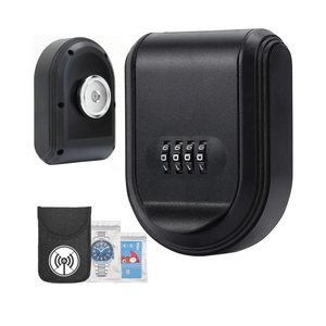 Magnetic Key Holder Box Hide A Key Under Car with Combination Lock with Strong Magnet for Storage Key Indoors, Outdoors Outside
