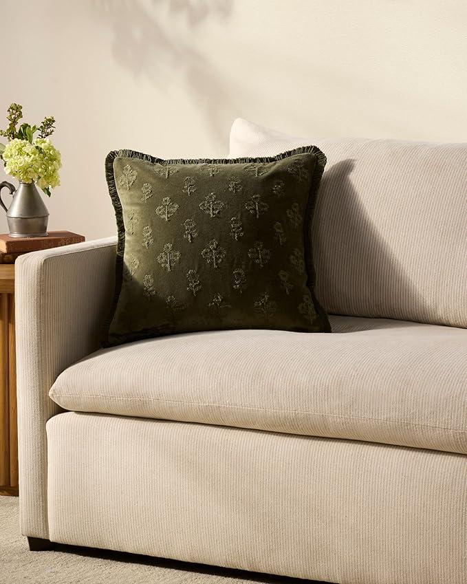 Loloi Chris Loves Julia Darla Collection PCJ0025 Navy 18'' x 18'' Cover Only Pillow