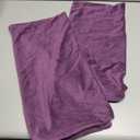 MIULEE Pack of 2, Velvet Soft Solid Decorative Square Throw Pillow Covers Set Cushion Case for Sofa Bedroom Car 20 x 20 Inch 50 x 50 Cm (Eggplant Purple)
