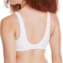 Hanes Women's Wireless Bra, Smooth Comfort Full-Coverage T-Shirt Bra for Women, Single Or 2-Pack (White, XL)