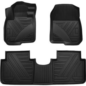 CRV Floor Mats Compatible with 2017-2022 Honda CR-VAll Weather Protection Waterproof Durable Anti-Slip Odorless Custom-fit TPE Floor Liner Front and Rear 2 Rows Set