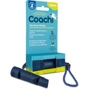 Coachi Two Tone Whistle, Train Two Dogs, Train Different Commands, Tough Material, Adjustable Reflective Lanyard, Traditional, Recall Training, Lightweight & Compact, Dog and Puppy Training