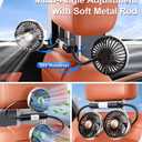 Dual Head Gooseneck Car Cooling Fans for Back Seat for Kids, USB Car Headrest Cooling Fan for Baby Rear Facing, Car Seat Cooler That Blow Cold Air for Vehicles Sedan SUV Rv Truck Without Ac