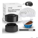 Nessus Reusable Kit for Nespresso Pods Vertuo, Reuse Old Coffee Pods for Nespresso Vertuo: 100 Pcs Aluminum Foil Seal Lid, Holder, Brush, Refillable Vertuo Plus Next Capsule Machine(No Pods Come)
Amazon's Choice
