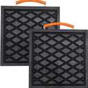 18 X 18 X 1.5 inchs Non-Slip Rv Jack Pads, 2 Pack Camper Outrigger Pads with Handle, Heavy Duty Stabilizing Blocks for Truck/ Trailer/ Crane