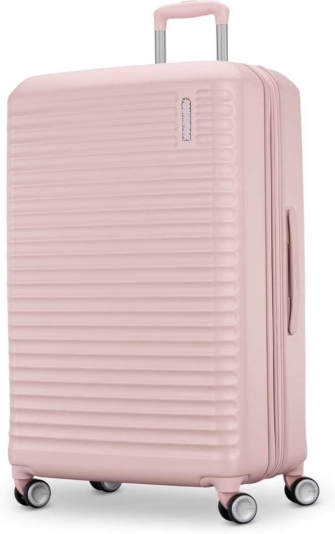 American Tourister Stratum 3.0 Large 28-Inch Spinner, Airline Approved, Durable Hardside Luggage, Expands 1.5", RightHeight™ Adjustable Handle, Pink Blush
