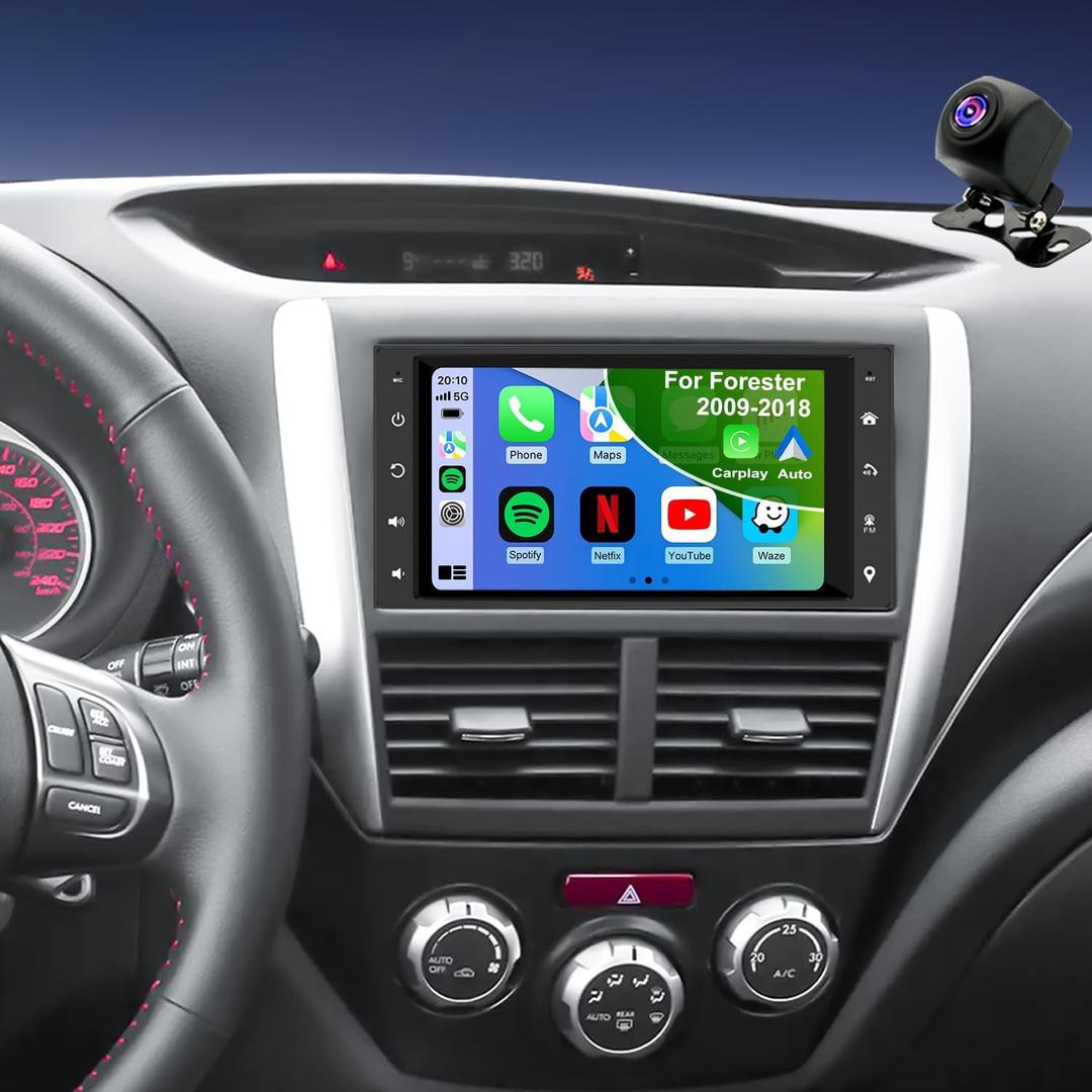 5GWifi Upgrade Car Radio for Subaru Impreza WRX 2008-2014, XV Crosstrek 2012-2014, Forester 2009-2018, Head Unit 6.8in Touchscreen Stereo Accessories Wireless Carplay Android Auto GPS FM Backup Camrea