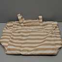 LEDAOU Large Beach Bag Women Waterproof Sandproof Zipper Beach Tote Pool Bag for Swim Gym Grocery Travel with Wet Pocket | Waterproof, Sandproof, Zipper, Pool, Gym, Grocery (1 Piece - F-light Brown Stripes)