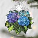 Blue Hydrangea Christmas Ornaments: Christmas Tree Ornaments, Holiday Decor for Flower Lover, Stocking Stuffers, Gift Ideas, Xmas Gifts & Garden Gifts for Friends