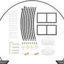 LANGXUN 9.5ft Large Size Black Metal Balloon Arch Kit - Birthday & Wedding Decoration, Graduation & Event Party Supplies, Baby Shower Photo Background