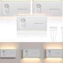 Rechargeable Motion Sensor Light Indoor, Dimmable Warm White LED Night Light, Magnetic, Adjustable Emission Direction for Hallway, Stair, Toilet, and Under Cabinet Lighting, (3 Pack)
