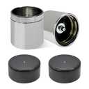 povtii 2 PCS Axle Bearing Protector, 1.98 Inch Chromed Steel Bearing Protective Bars with Dust Cover, Steel Wheel Bearing Hub Protector Axle Cover for Trailer Boat, Car Accessories
