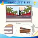 3D Sports Medal Holder Display Hanger Wooden 15.7x10.2 Inch Sturdy Trophy Shelf Wall Mount Medals Trophys Easy to Install for Marathon Trail Running Basketball Gift for Athletes(Basketball)