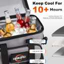 Insulated Cooler Backpack, 35 Can / 25L Large Camping Backpack for Outdoor, Beach, Picnic - Soft Lightweight Leakproof Cooler Backpack for Women and Men (Grey, 25L)