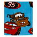 Disney Cars Radiator Springs Blue and Red Lightning McQueen and Tow-Mater Super Soft Toddler Blanket