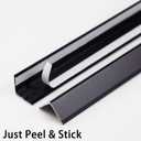 Trimold Matte Black Aluminum Peel and Stick L Molding Corner Guards with 90 Angle for Wall Door Frame Cabinet Baseboard Protection and Decoration, 35.4in x 0.8in (3Pcs)