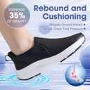 ZOVE Wide Toe Box Shoes Women Wide Width Waterproof Leather Hands Free Nursing Sneakers Ultra Light Extra Wide Walking Sneakers Non-Slip Chef Diabetes Nurse Work Shoes 8816,  Black 41