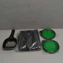 Portable Cat Litter Box with Lid, 16 * 12 * 6 inches Foldable Travel Litter Box for Cats, Lightweight & Easy to take, Cat Essentials for Outdoor Traveling (Black)