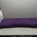 ELNIDO QUEEN Body Pillow with Pillowcase - Soft Long Bed Pillow for Adults - Breathable Full Body Pillow Insert for Sleeping, 20x54inches, Purple