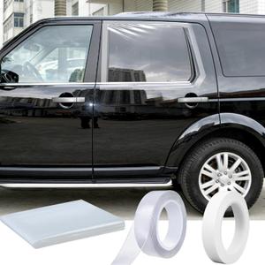 Temporary Car Window Cover for Broken Glass, 78.7x39.4 in Waterproof Plastic Film & Fix Tools for Broken Car Window Emergency Repairs, Auto Glass Temporary Replacement Kit with Double-Sided Tape, Large