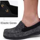 RockDove Men's Tweed Memory Foam Moc Slipper (9, Black)