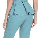 Scrub for Women Set - Cute Scrub Top & Pants with Zipper Multi Pocket, Anti Wrinkle, Slim Fit (Blue, XS)