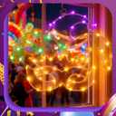 Baquler Mardi Gras Window Lights 13.5 Inch Mardi Gras Window Decorations Jester Mask Hanging Light up USB Powered with Timer and 8 Lighting Modes for Home Wall Indoor Outdoor Decor