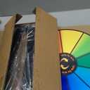 16 Inch Prize Wheel Spinner with Stand - Tabletop Color Spinning Wheel for Prizes, Spin The Wheel Game with 10 Slots, Roulette Wheel Spinner for Trade Show, Carnival, Party and Home Games