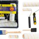 Bates  Paint Tray Set, Paint Rollers, Paint Brushes for Wall, Tray, Roller Brush, 11 Piece Home Painting Supplies, Foam Brush, House Painting Supplies, Painting Tools, Interior, Exterior