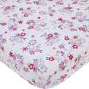 Disney Aristocats Pink, White, and Teal, Marie Super Soft Nursery Fitted Crib Sheet