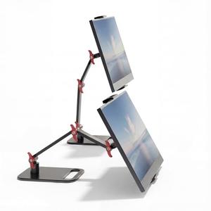 AiFeelife Height Adjustable Portable Monitor Stand, Upgrade Knob Adjustment Portable Monitor Holder for 15.6 17.3 18.5 Inch Screen, Ergonomic Travel Monitor Mount, Tablet Stand for iPad 12.9‘’