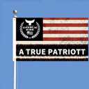 2 x WENWELL Charlie Kirk America Flag,Patriotic Memorial Banner Tapestry, Polyester, 3x5 Ft, Weather Resistant, Outdoor Wall Decor with Grommets