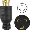 Conntek 15FL520520 NEMA L5-20P to NEMA 5-1520R Adaper Cord, 15 Feet
