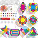 WorldBazaar Diamond Suncatchers Crafts for Kids - 24 Sets DIY Painting Art Kit Window Decor Classroom Birthday Party Supplies for Home Wedding School, Diamond