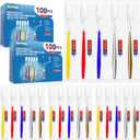Navona 200 PCS Disposable Toothbrush with Toothpaste Bulk, Travel Toothpaste, Bulk Toothpastes, Individually Wrapped Bulk Toothbrush, Ergonomics Handle,Medium Soft Bristle, Perfect for Travel, Hotel (1 Count (Pack of 200))