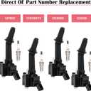 Set of 4 Ignition Coil Pack and Spark Plugs fits for 2016 2017 2018 2019 Chevy Cruze Equinox Malibu Volt GMC Buick Encore Terrain 1.4 1.5 L4 Coils Spark Plugs Replaces UF802 91970