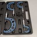 4PCS Micrometer Set, 0-1"/1-2"/2-3"/3-4" Machinist Outside Micrometer Measuring Tool, Ultra-Precision 0.0001" Graduation Micrometers, Professional Machinist Tools Set