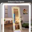 Standing Mirror Full Length with LED Lights, 56"x20" Lighted Mirror with Dimming & 3 Color Lighting, Tall Mirror Full Body for Bedroom, Dressing Room