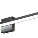 Ralbay 48inch Dimmable Modern LED Black Vanity Light 46W Frosted Aluminum for Bathroom Vanity Lighting Fixtures Cool White 6000K