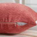 WLNUI Dusty Cedar Pillow Covers 18x18 Inch Set of 2 Luxurious Decorative Chenille Throw Pillow Covers Square Cushion Covers for Couch Sofa Bed Living Room Farmhouse Home Decor
