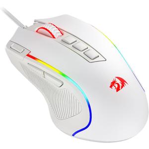 Redragon M612 Predator RGB Gaming Mouse, 8000 DPI Wired Optical Mouse with 11 Programmable Buttons & 5 Backlit Modes, Software Supports DIY Keybinds Rapid Fire Button, White