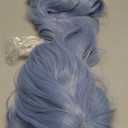 MapofBeauty 24 Inch/60cm Charming Synthetic Long Wavy Side Bangs Women Party Anime Cosplay Wig (Periwinkle)