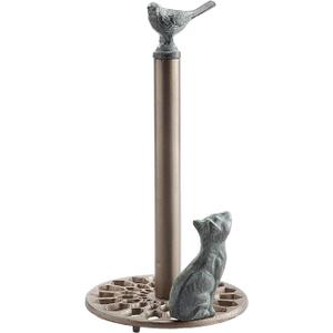 Cat and Bird Paper Towel Holder