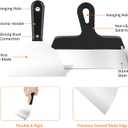 Drywall Knife Set, 7PCS Drywall Tools with Mud Pan, Stainless Steel 2 3 4 6 10 12 Knife Set Putty Knives, Taping Knives, Painter Scraper, 12 Mud Pan, Spackle Tool Kit for Repairing Work