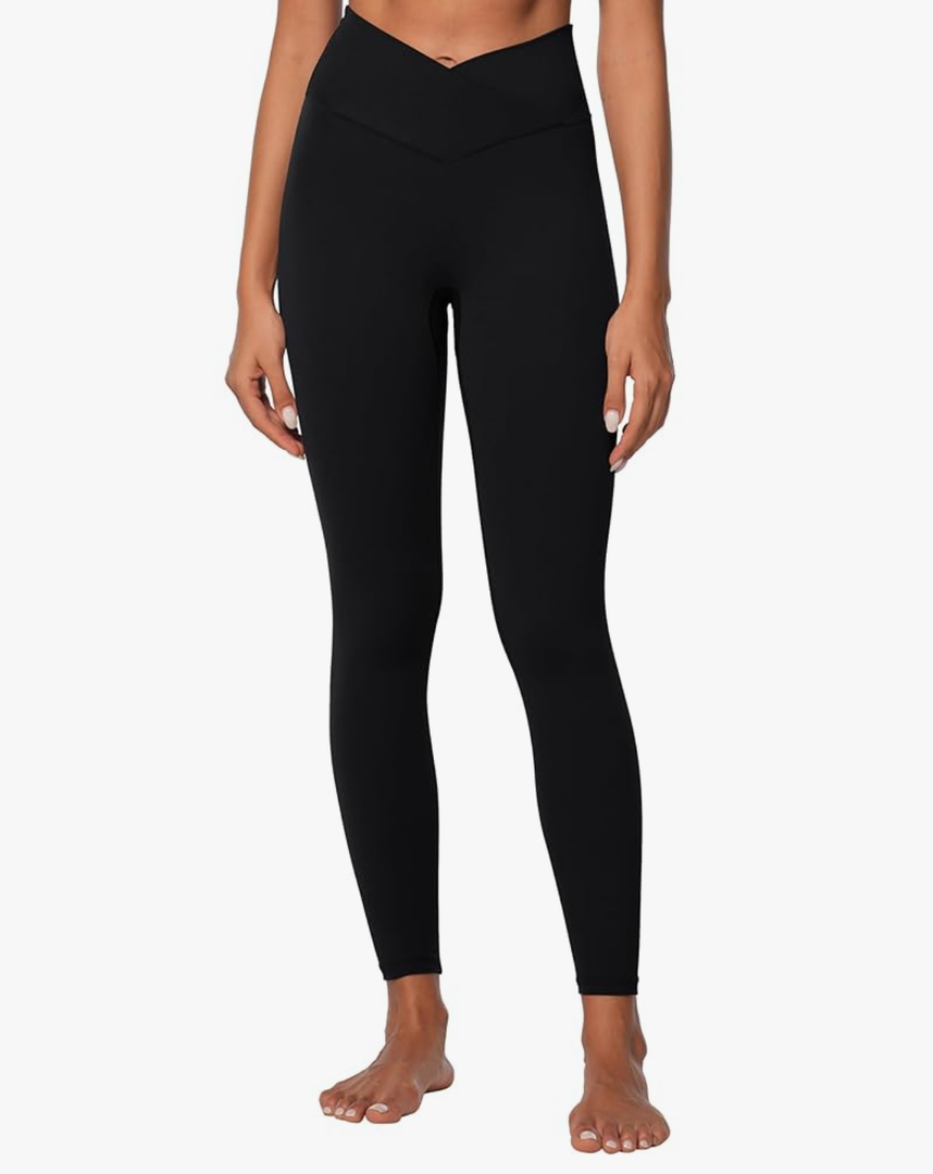 Sunzel Sunlissia Hidden Butt Lifting Scrunch Workout Leggings for Women, Crossover High Waist Yoga Pants with Tummy Control, Large