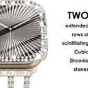 2 x Surace Bling Apple Watch Case with Screen Protector Compatible with Apple Watch Series 11 Series 10 42mm, Crystal Diamond Overall Protective Case Face Cover Bumper 42mm, Clear